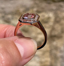Load image into Gallery viewer, Morganite and diamond ring in 18ct Rose Gold