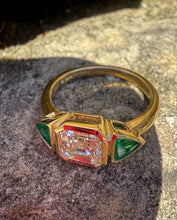 Load image into Gallery viewer, Incredible Diamond and Emerald Ring in 18ct Gold