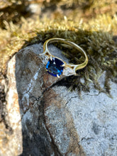 Load image into Gallery viewer, Stunning Royal Blue Ceylon Sapphire and Diamond Ring in 18ct Gold