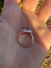 Load image into Gallery viewer, Sapphire and Diamond Cluster Ring in 18ct Gold And Platinum