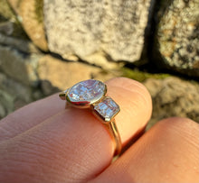 Load image into Gallery viewer, Incredible Bezel - Set Diamond Trilogy Ring In 18ct Gold