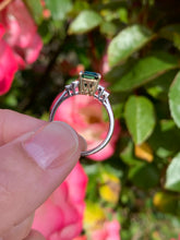 Load image into Gallery viewer, Lagoon Tourmaline and Diamond Ring in Platinum and 18ct Yellow Gold