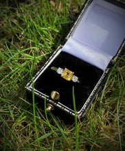 Load image into Gallery viewer, Yellow Sapphire and Diamond Trilogy Ring