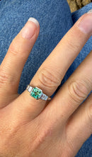Load image into Gallery viewer, Colombian Emerald and Diamond Ring in Platinum
