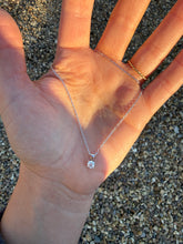 Load image into Gallery viewer, Natural Diamond Solitaire Necklace in 18ct White Gold
