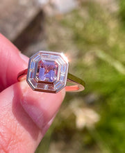 Load image into Gallery viewer, Morganite and diamond ring in 18ct Rose Gold
