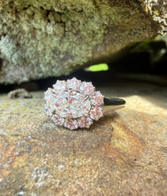 Load image into Gallery viewer, East-West Diamond Cluster Ring in Platinum.
