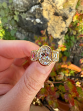 Load image into Gallery viewer, Incredible Bezel - Set Diamond Trilogy Ring In 18ct Gold
