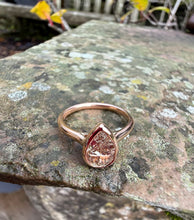 Load image into Gallery viewer, Blush-Brown Pear Shaped Diamond Ring in 18ct Rose Gold
