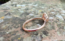 Load image into Gallery viewer, Blush-Brown Pear Shaped Diamond Ring in 18ct Rose Gold
