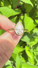 Load and play video in Gallery viewer, Wonderful Pale Yellow Pear Shaped Natural Diamond ring In 18ct Gold
