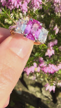 Load and play video in Gallery viewer, Incredible Unheated Pink Sapphire and Diamond Ring
