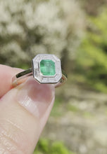 Load and play video in Gallery viewer, *RESERVED* Incredible Colombian Emerald and Diamond Ring
