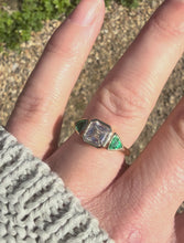Load and play video in Gallery viewer, Incredible Diamond and Emerald Ring in 18ct Gold
