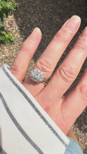 Load and play video in Gallery viewer, East-West Diamond Cluster Ring in Platinum.
