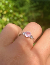 Load image into Gallery viewer, Blush Pink Ceylon Sapphire and Diamond Ring in 18ct Gold
