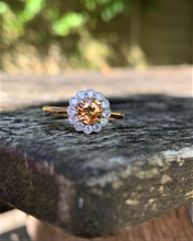 Load image into Gallery viewer, Beautiful Sapphire and Diamond Daisy Cluster Ring
