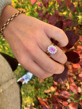 Load image into Gallery viewer, Incredible Pink Sapphire and Diamond Cluster Ring in Platinum
