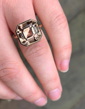 Load image into Gallery viewer, Huge Untreated Asscher Cut Topaz Ring in Yellow Gold

