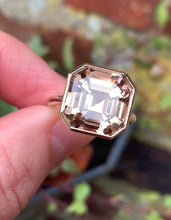 Load image into Gallery viewer, Huge Untreated Asscher Cut Topaz Ring in Yellow Gold
